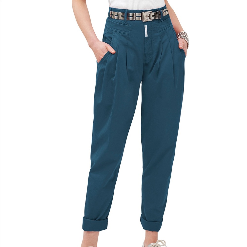 Z. Cavaricci Cat Eye High-Rise Twill Trousers
